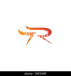 R Wing Logo Simple Vector. Letter R Icon Stock Vector