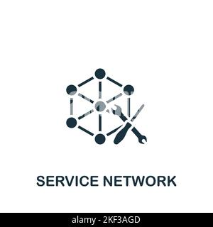 Service Network icon. Monochrome simple Product Management icon for templates, web design and infographics Stock Vector