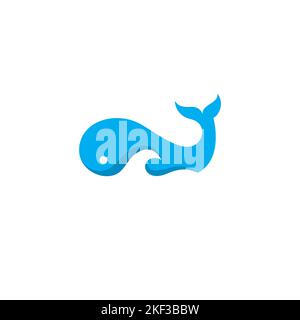 Whale Logo. Whale Icon. Fish Logo Design Stock Vector