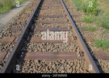 Bahnstrecke, Gleis, Schienen, Berlin, Deutschland Stock Photo