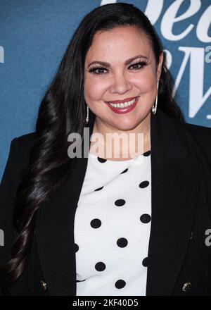 Hollywood, United States. 15th Nov, 2022. HOLLYWOOD, LOS ANGELES, CALIFORNIA, USA - NOVEMBER 15: American writer, producer, director and actress Gloria Calderon Kellett (Gloria Calderón Kellett) arrives at the Los Angeles Premiere Of Netflix's 'Dead To Me' Season 3 held at the Netflix Tudum Theater on November 15, 2022 in Hollywood, Los Angeles, California, United States. (Photo by Xavier Collin/Image Press Agency) Credit: Image Press Agency/Alamy Live News Stock Photo