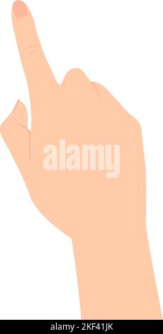 Illustration of touching the mobile phone screen with a finger Stock Vector
