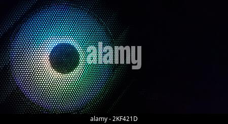 Colorful neon rgb compuret fan cooler system Stock Photo