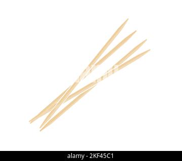 Wooden toothpicks logo design. Hygiene concept icon. The concept of dental health and cleaning. Toothpick editable. Stock Vector
