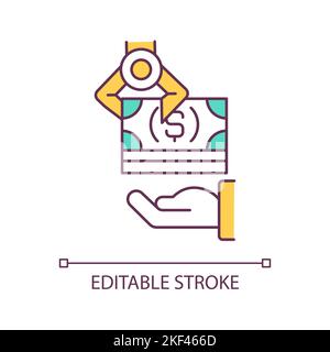 Automatic payments RGB color icon Stock Vector