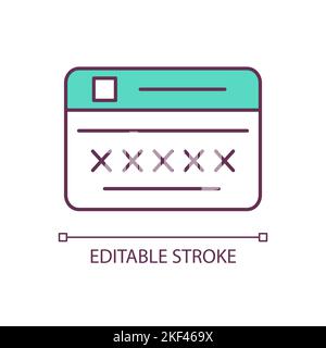 Personal identification document RGB color icon Stock Vector