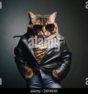 Cat wearing a jacket Stock Photo - Alamy