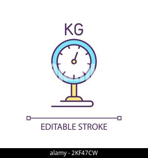 Weight RGB color icon Stock Vector