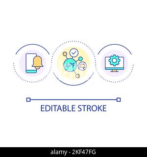 Web applications software loop concept icon Stock Vector