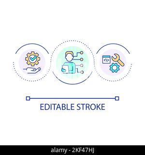 Software intermediary loop concept icon Stock Vector