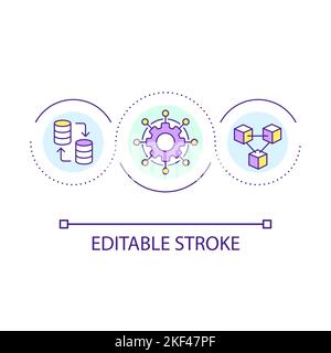 Package management system loop concept icon Stock Vector