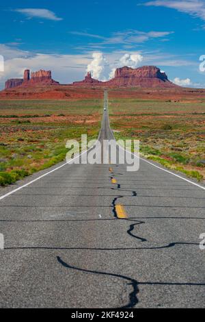 Blick auf das Monument Valley von der Bundesstraße 163, Nord Utah, USA, Nordamerika Stock Photo