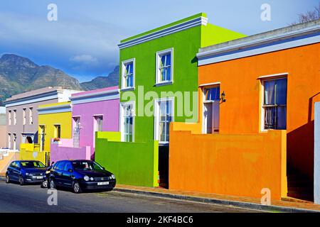 Farbige Häuser in Bo-Kaap, malayisch, moslimisches Viertel, Kapstadt, West Kap, Western Cape, Südafrika, Afrika, Malaienviertel, Stock Photo