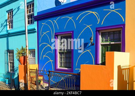 Farbige Häuser in Bo-Kaap, malayisch, moslimisches Viertel, Kapstadt, West Kap, Western Cape, Südafrika, Afrika, Malaienviertel, Stock Photo