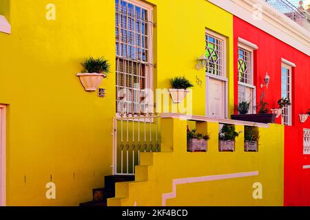 Farbige Häuser in Bo-Kaap, malayisch, moslimisches Viertel, Kapstadt, West Kap, Western Cape, Südafrika, Afrika, Malaienviertel, Stock Photo
