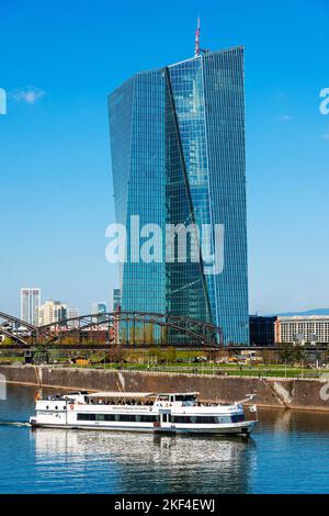 Frankfurt am Main, Hessen, Deutschland, Neue EZB, Main, Europäische Zentralbank, Turm, Gebäude, moderne Architektur, Stock Photo
