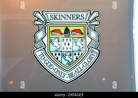 trades hall Glasgow close up of coat of arms for trade guild skinners or furriers Stock Photo