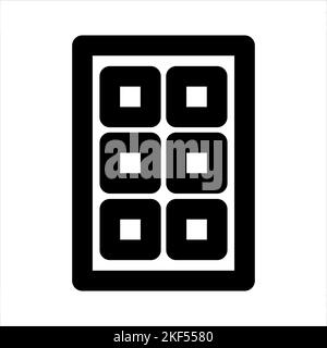 Window and door icon. Vector illustration isolated on a white background. Premium quality symbol. Vector sign for mobile app and web sites Stock Vector