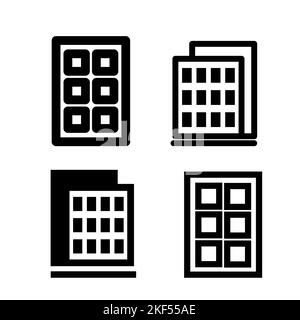 Window and door icon. Vector illustration isolated on a white background. Premium quality symbol. Vector sign for mobile app and web sites Stock Vector