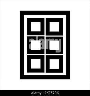 Window and door icon. Vector illustration isolated on a white background. Premium quality symbol. Vector sign for mobile app and web sites Stock Vector