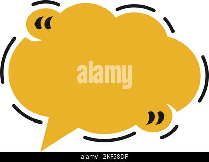 Quote bubble template. Blank citation color cloud Stock Vector