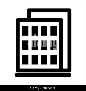 Window and door icon. Vector illustration isolated on a white background. Premium quality symbol. Vector sign for mobile app and web sites Stock Vector