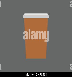 Paper Coffee Cup Icon. Cafe Concept, Cartoon of Sickle Vector Icon for Web Design Isolated on White Background - Vector. Vector illustration Stock Vector