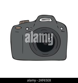 Vector hand drawn photo camera Stock Vector