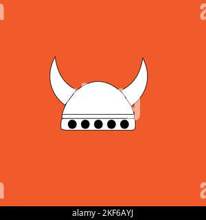 Helmet Viking Logo Template. Viking character head helmet an icon logo design inspiration. Helmet Viking logo set. Suitable for game store Stock Vector