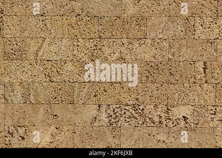 limestone wall texture with seashells. textured background Stock Photo
