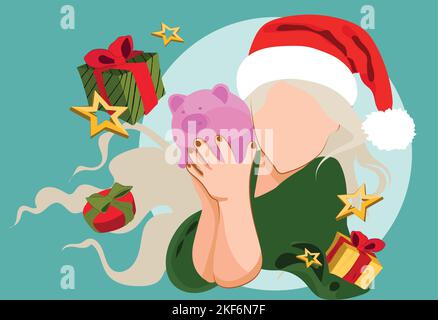 Winter End of Season Sale Background Design. Landing page template of Social media marketing. Modern flat design concept of web page design for website and mobile website. Easy to edit and customize Stock Vector