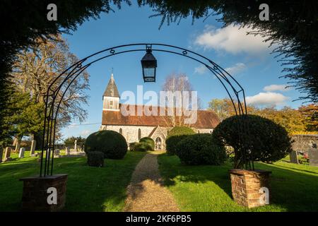 St Peter and St Paul Church, Exton village, Hampshire, England, UK, a 13th Century, Grade II Listed church Stock Photo