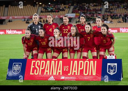 Seville, Spain. 15th Nov, 2022. The starting-11 of Spain for the football friendly between Spain and Japan at Estadio Olimpico de la Cartuja in Seville. (Photo Credit: Gonzales Photo/Alamy Live News Stock Photo