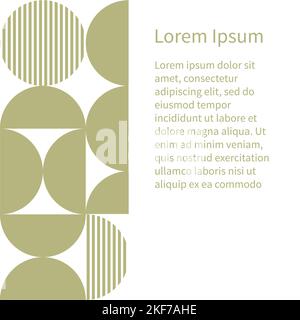 stylish design with text, geometric shapes, green Stock Vector