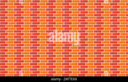 Brick wall seamless pattern. Brown decorative brickwork repeating texture. Bricks masonry background. Vector  Stock Vector