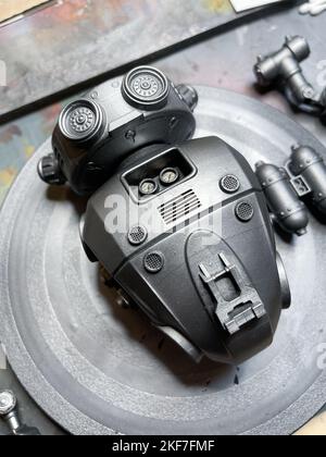 making a robot with a resin 3d printer Stock Photo