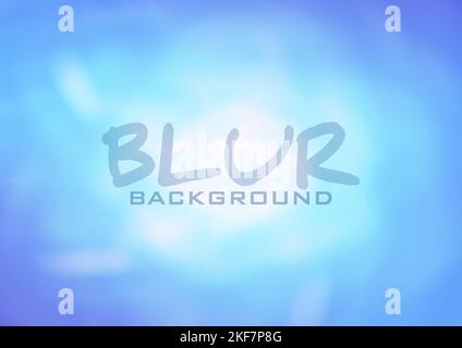 Light spot on blue background. Simple abstract blurred vector graphic pattern Stock Vector