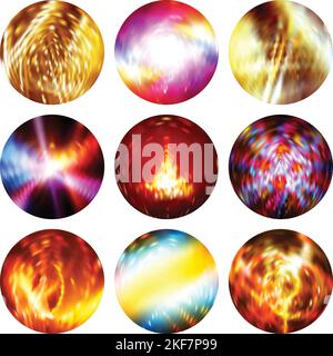 Bright colored circles. Decor elements for Christmas design. Vector graphic Stock Vector