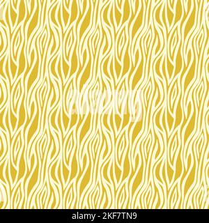 Abstract modern zebra seamless pattern. Animals trendy background. Yellow and white decorative vector stock illustration for print, card, postcard Stock Vector