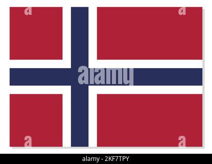 Flag of Norway. Norwegian national symbol in official colors. Template icon. Abstract vector background Stock Vector