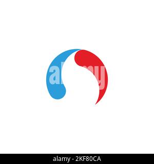Splash and fire geometric symbol simple logo vector Stock Vector