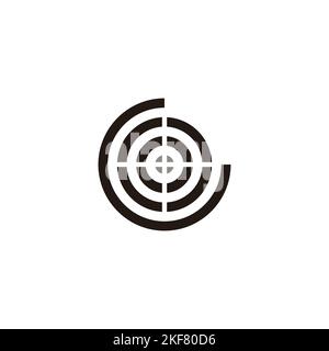 Letter G target geometric symbol simple logo vector Stock Vector