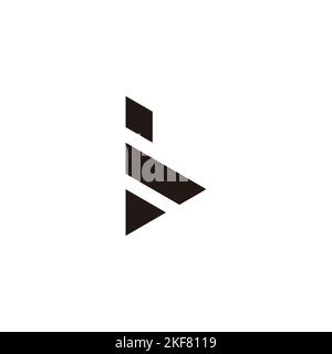 Letter t or b geometric symbol simple logo vector Stock Vector