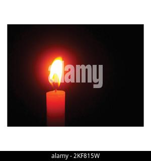 Candle, bright, fire, photo  geometric simple vector Stock Vector