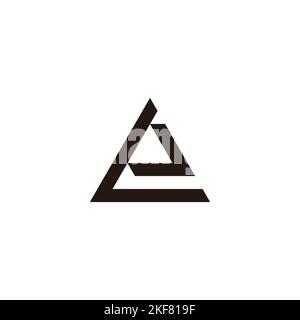 Letter LE EL L E triangle geometric symbol simple logo vector Stock Vector