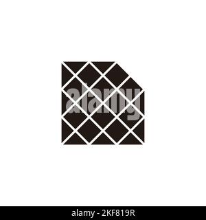 File, lines geometric symbol simple logo vector Stock Vector