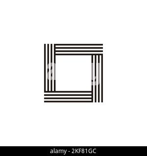 Figure or Frame, lines connect, geometric symbol simple logo vector Stock Vector