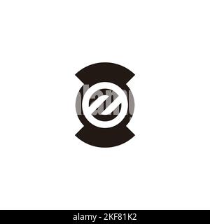Letter Z hourglass, circle geometric symbol simple logo vector Stock Vector
