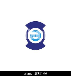 Letter a hourglass, circle geometric symbol simple logo vector Stock Vector
