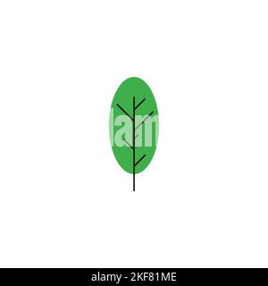 Tree, simple, geometric symbol simple logo vector Stock Vector